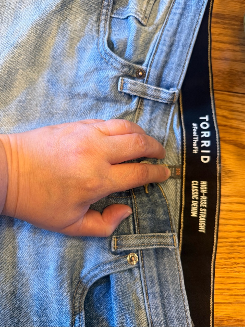torrid Light Blue High-Rise Straight Kids Jeans